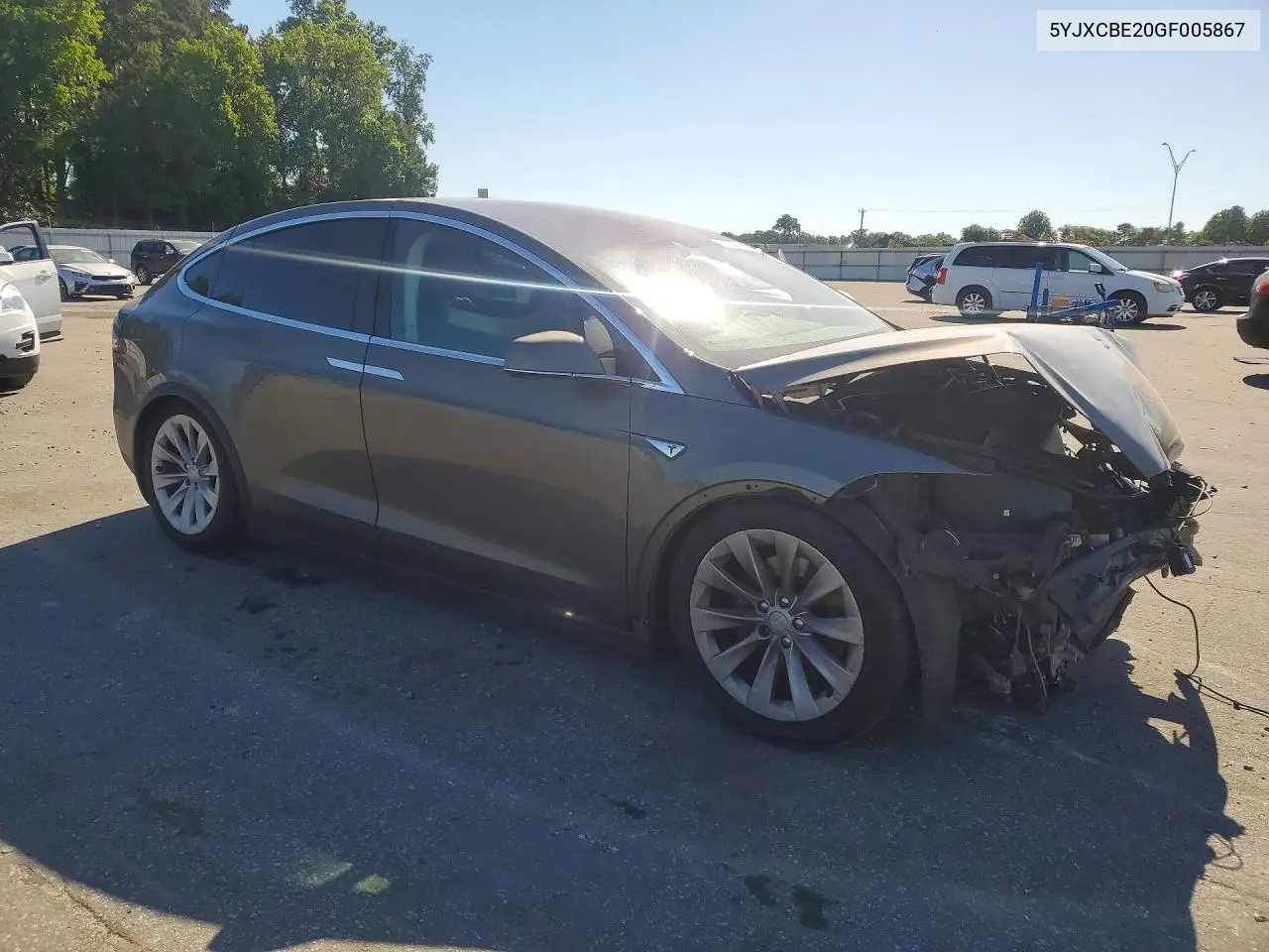 2016 Tesla Model X VIN: 5YJXCBE20GF005867 Lot: 55999826