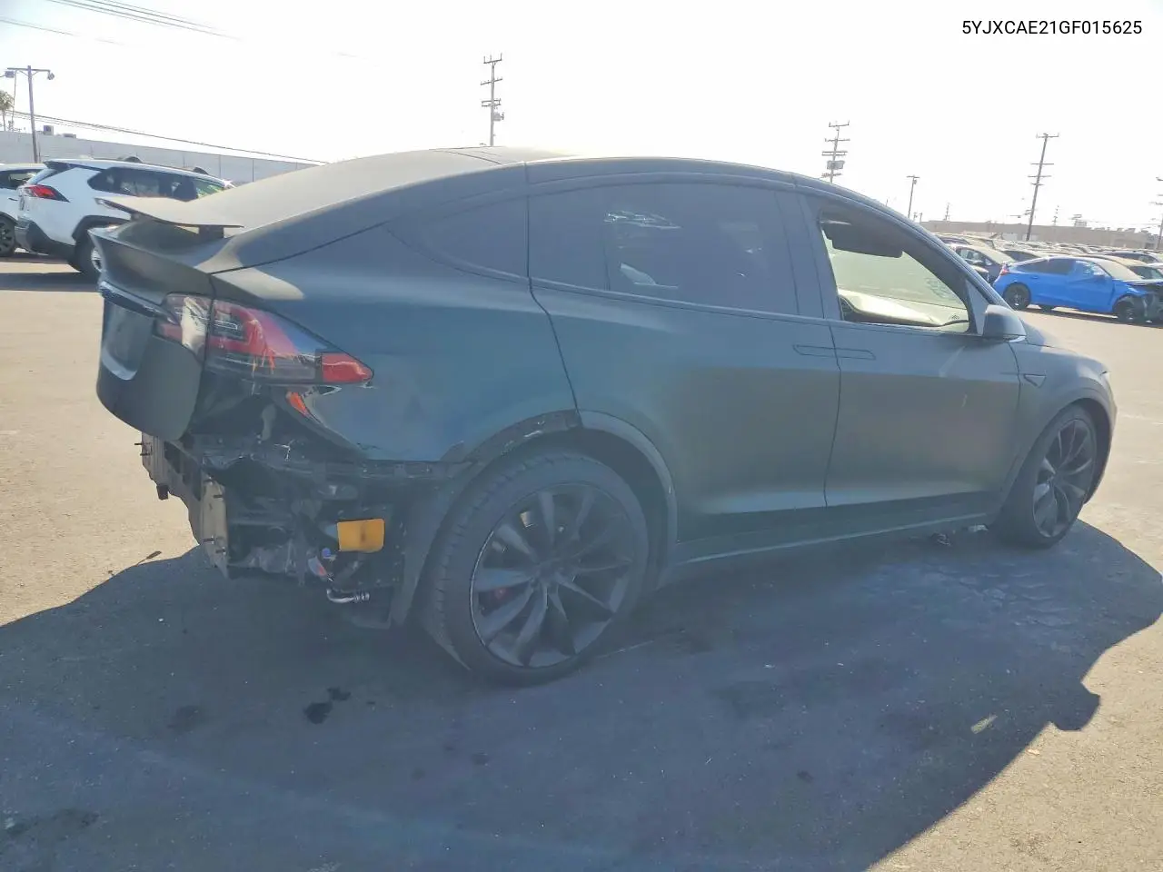 2016 Tesla Model X VIN: 5YJXCAE21GF015625 Lot: 56080216
