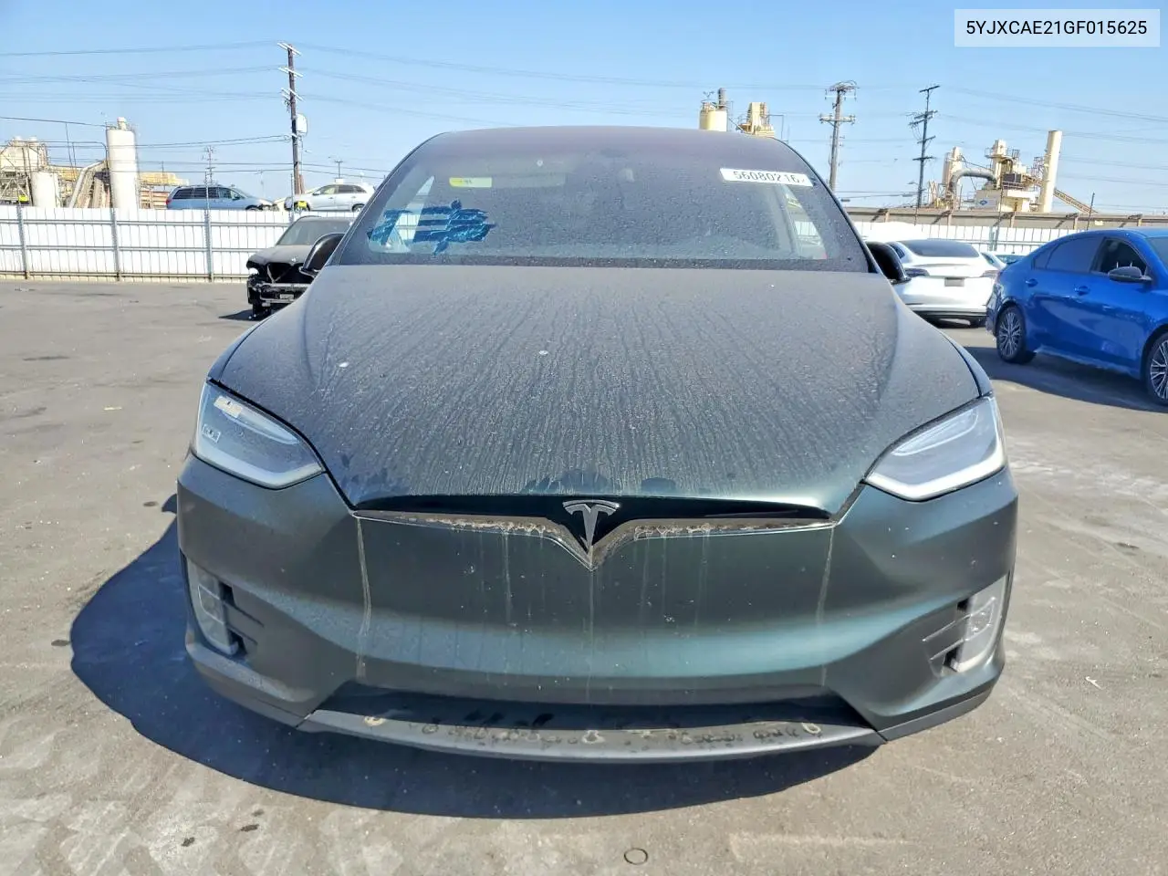 2016 Tesla Model X VIN: 5YJXCAE21GF015625 Lot: 56080216
