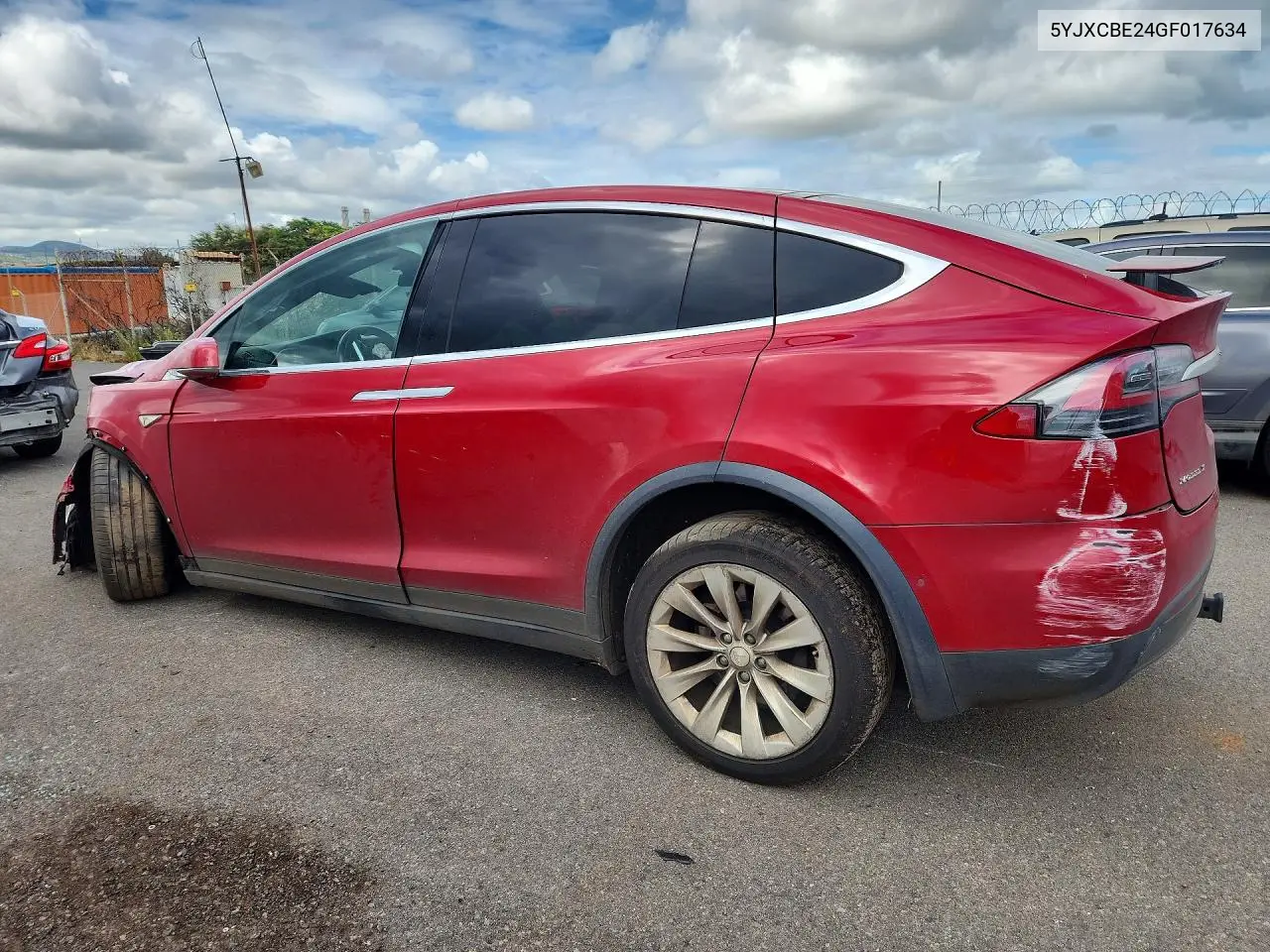 2016 Tesla Model X VIN: 5YJXCBE24GF017634 Lot: 56185056