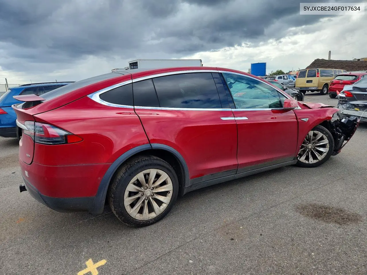2016 Tesla Model X VIN: 5YJXCBE24GF017634 Lot: 56185056