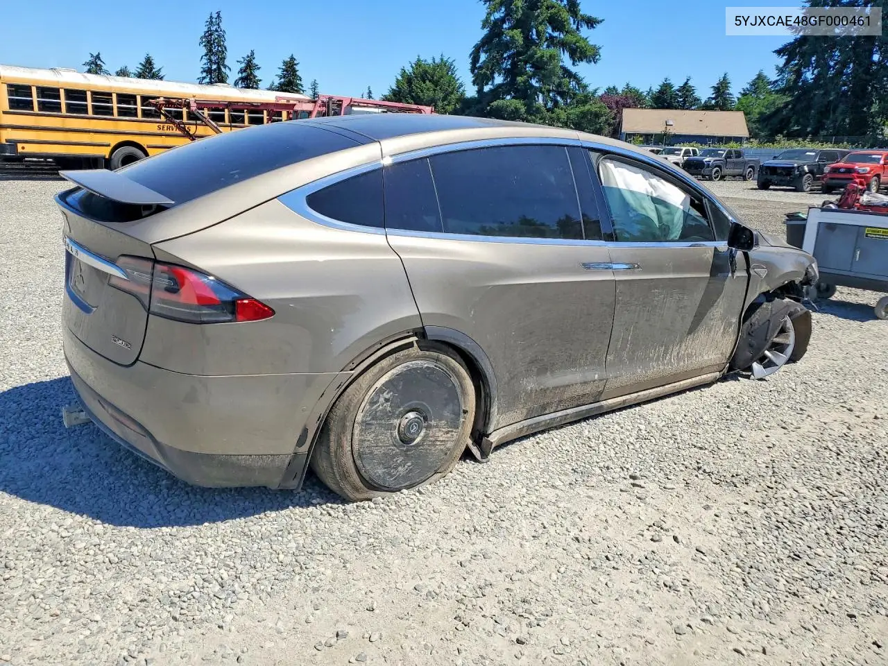 2016 Tesla Model X VIN: 5YJXCAE48GF000461 Lot: 57907496