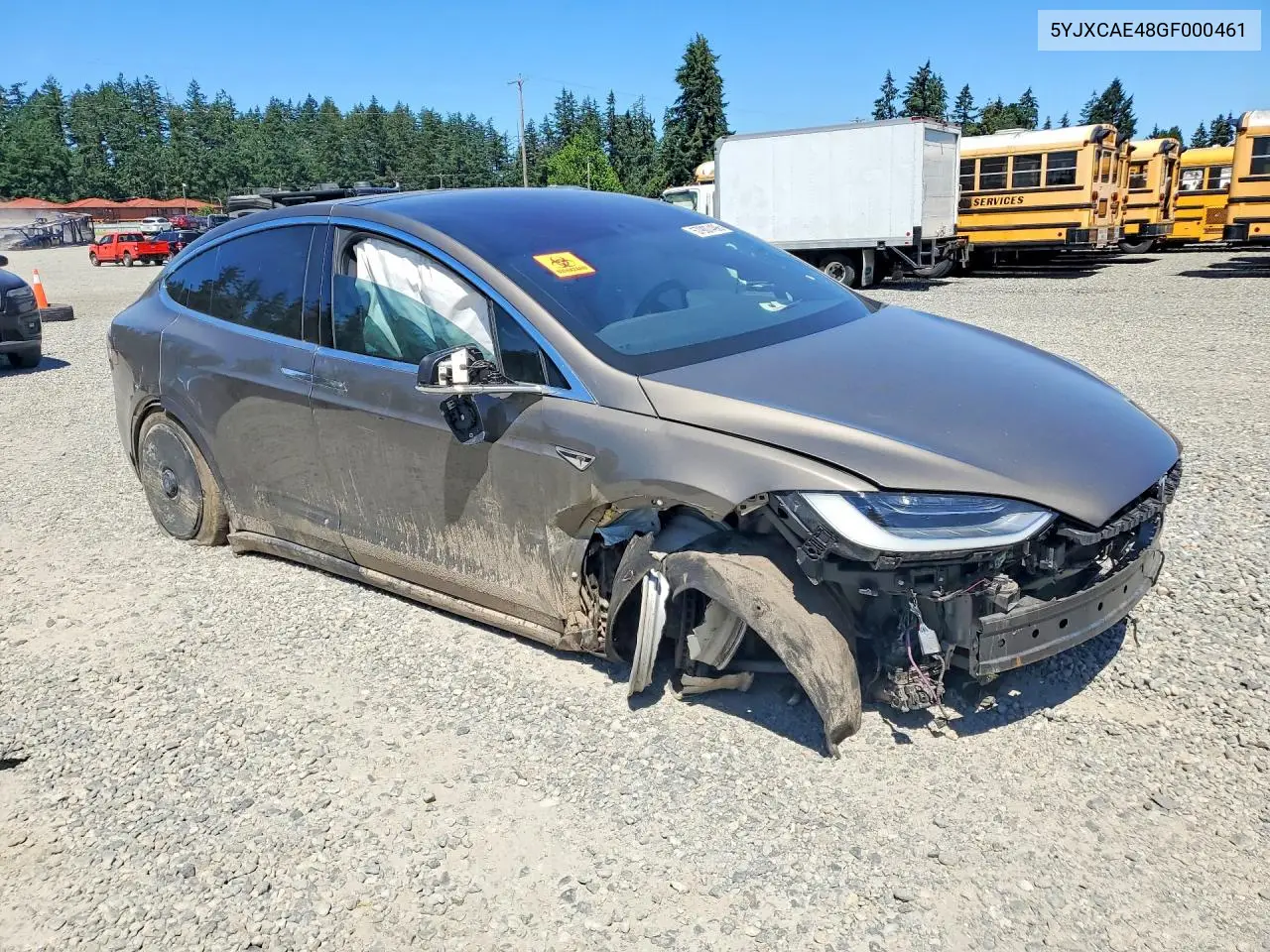 2016 Tesla Model X VIN: 5YJXCAE48GF000461 Lot: 57907496