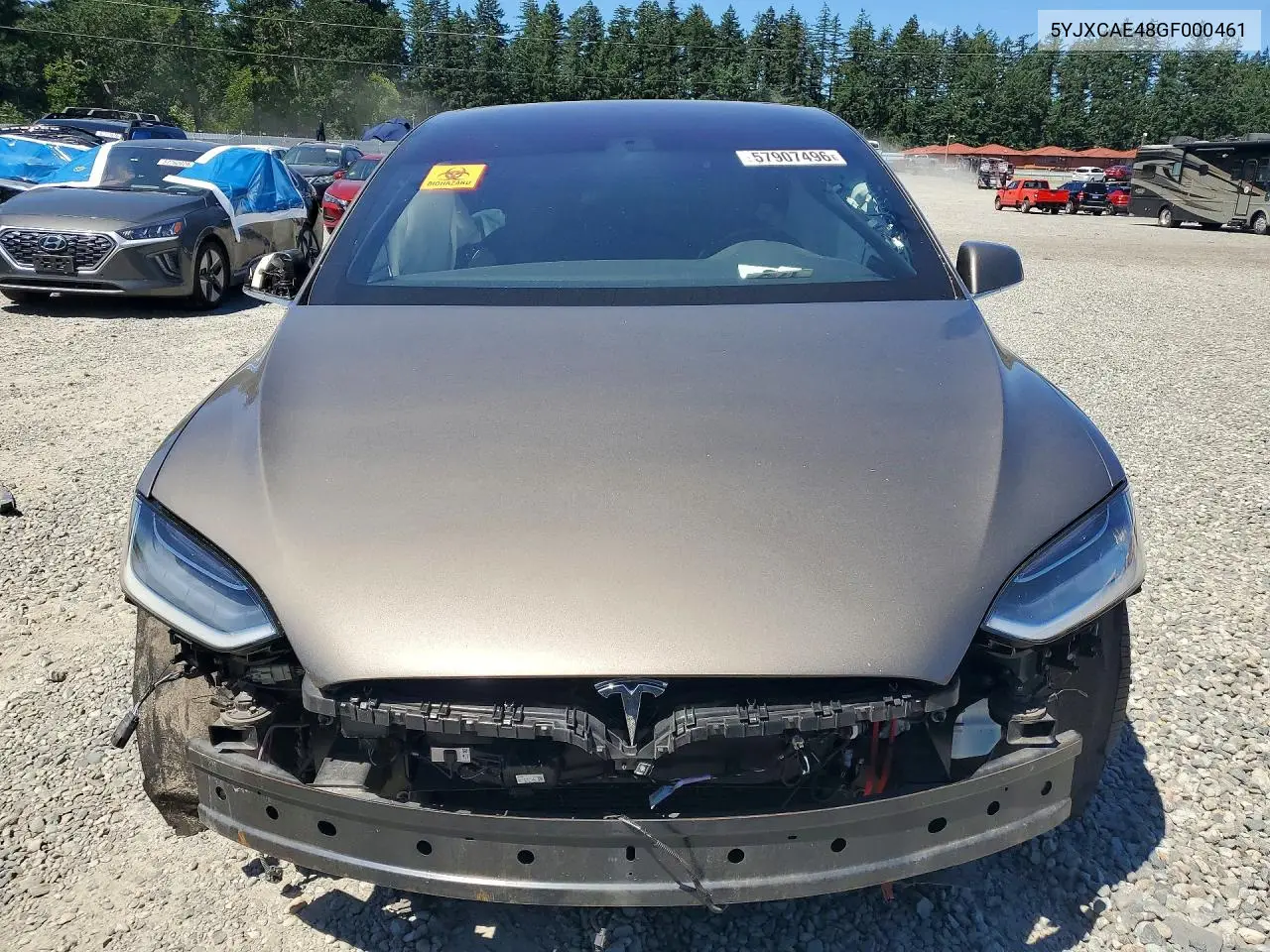 2016 Tesla Model X VIN: 5YJXCAE48GF000461 Lot: 57907496