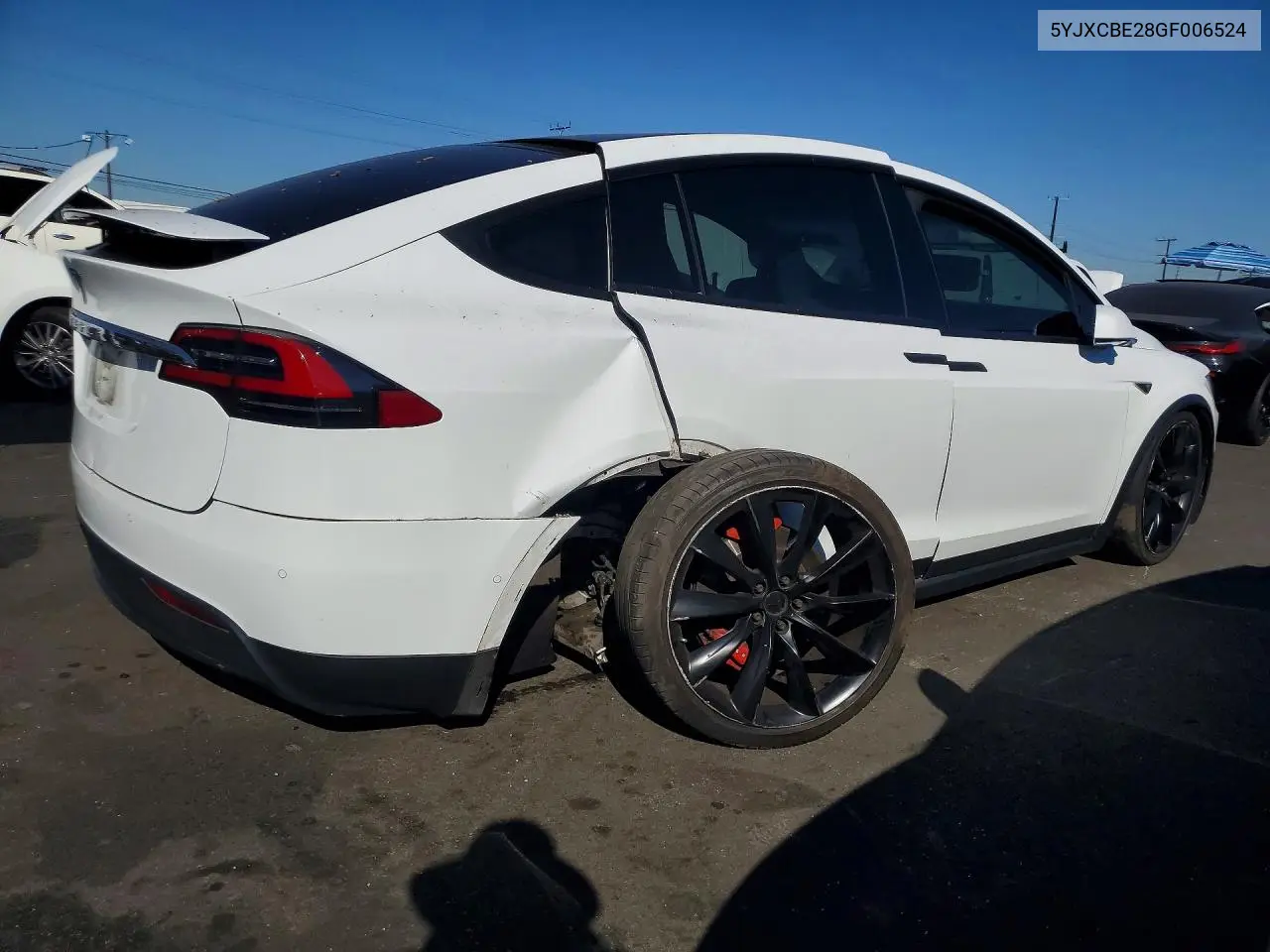 2016 Tesla Model X VIN: 5YJXCBE28GF006524 Lot: 59986226