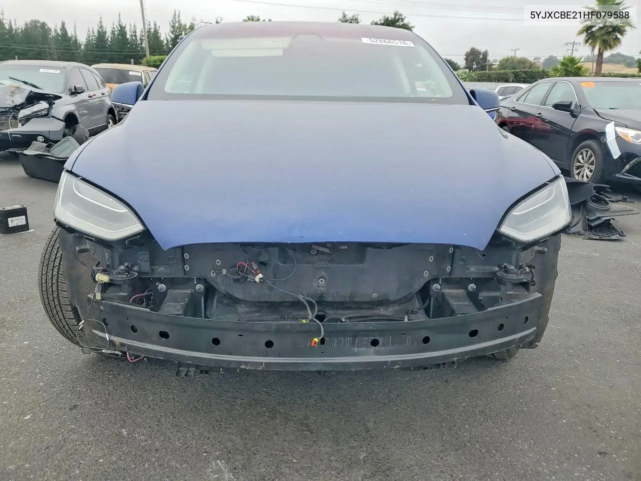 2017 Tesla Model X VIN: 5YJXCBE21HF079588 Lot: 52866516