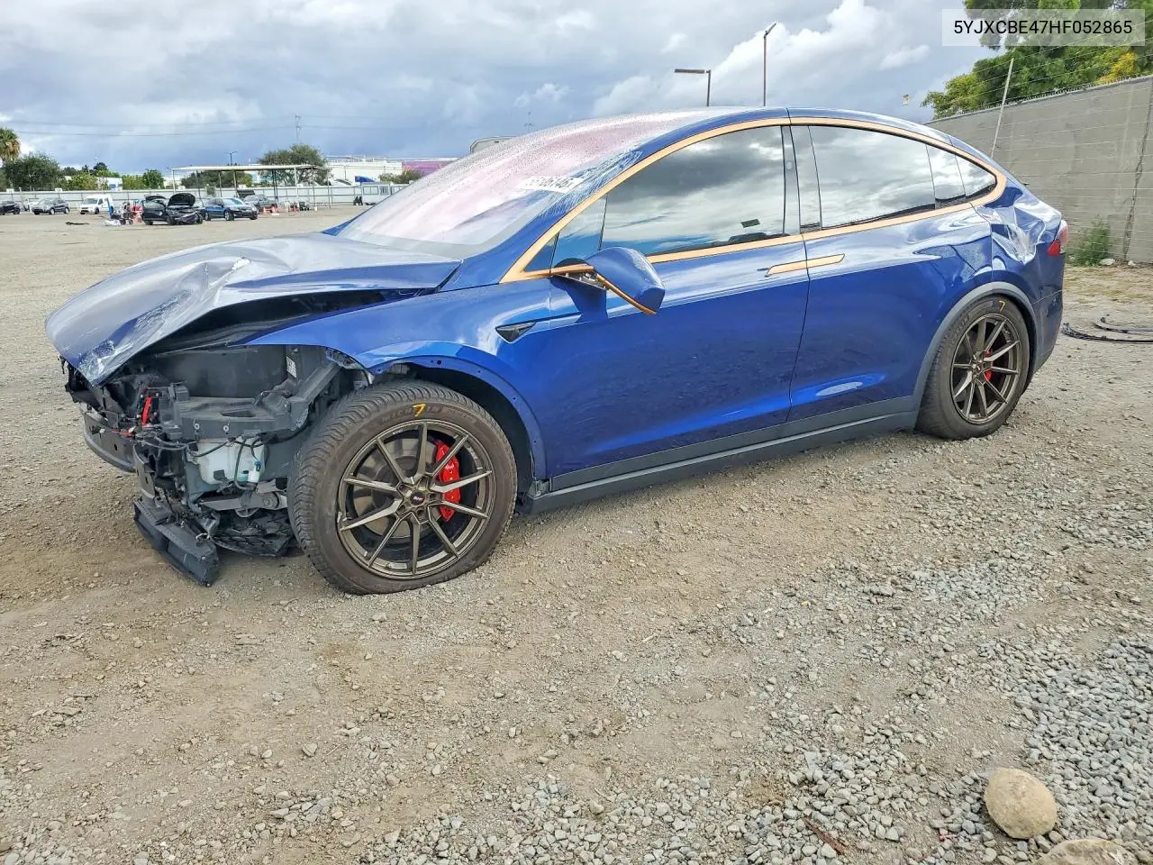 2017 Tesla Model X VIN: 5YJXCBE47HF052865 Lot: 55106146