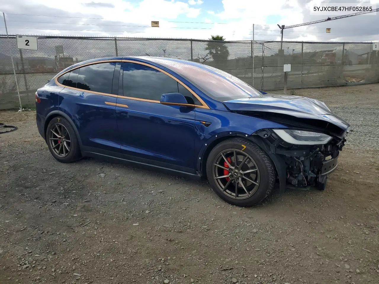 2017 Tesla Model X VIN: 5YJXCBE47HF052865 Lot: 55106146