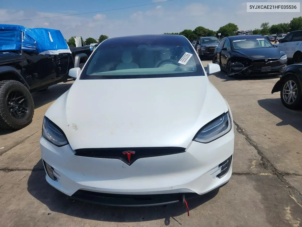 2017 Tesla Model X VIN: 5YJXCAE21HF035536 Lot: 55582066