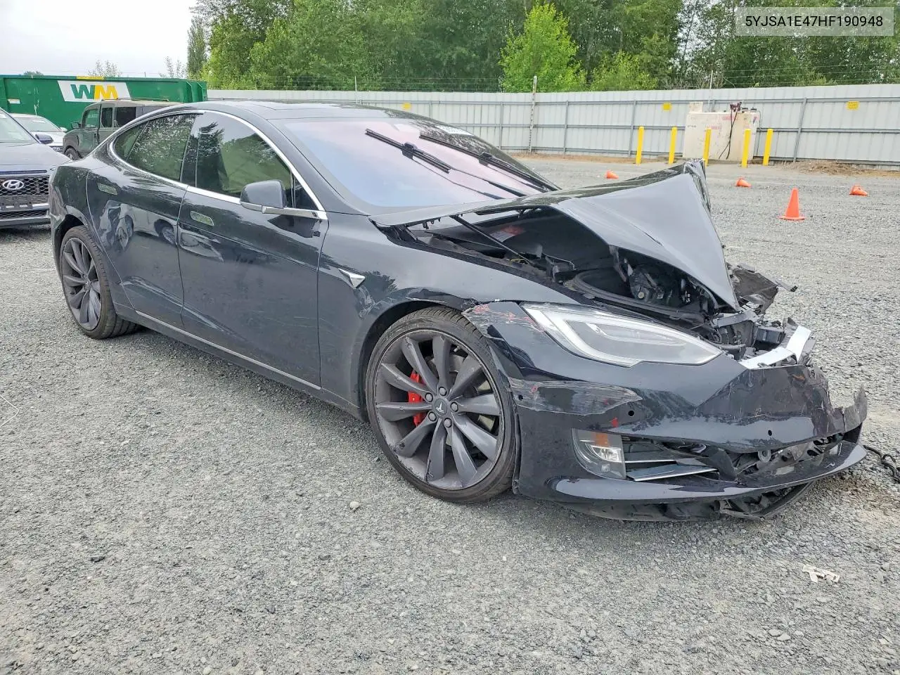 2017 Tesla Model S VIN: 5YJSA1E47HF190948 Lot: 56501776