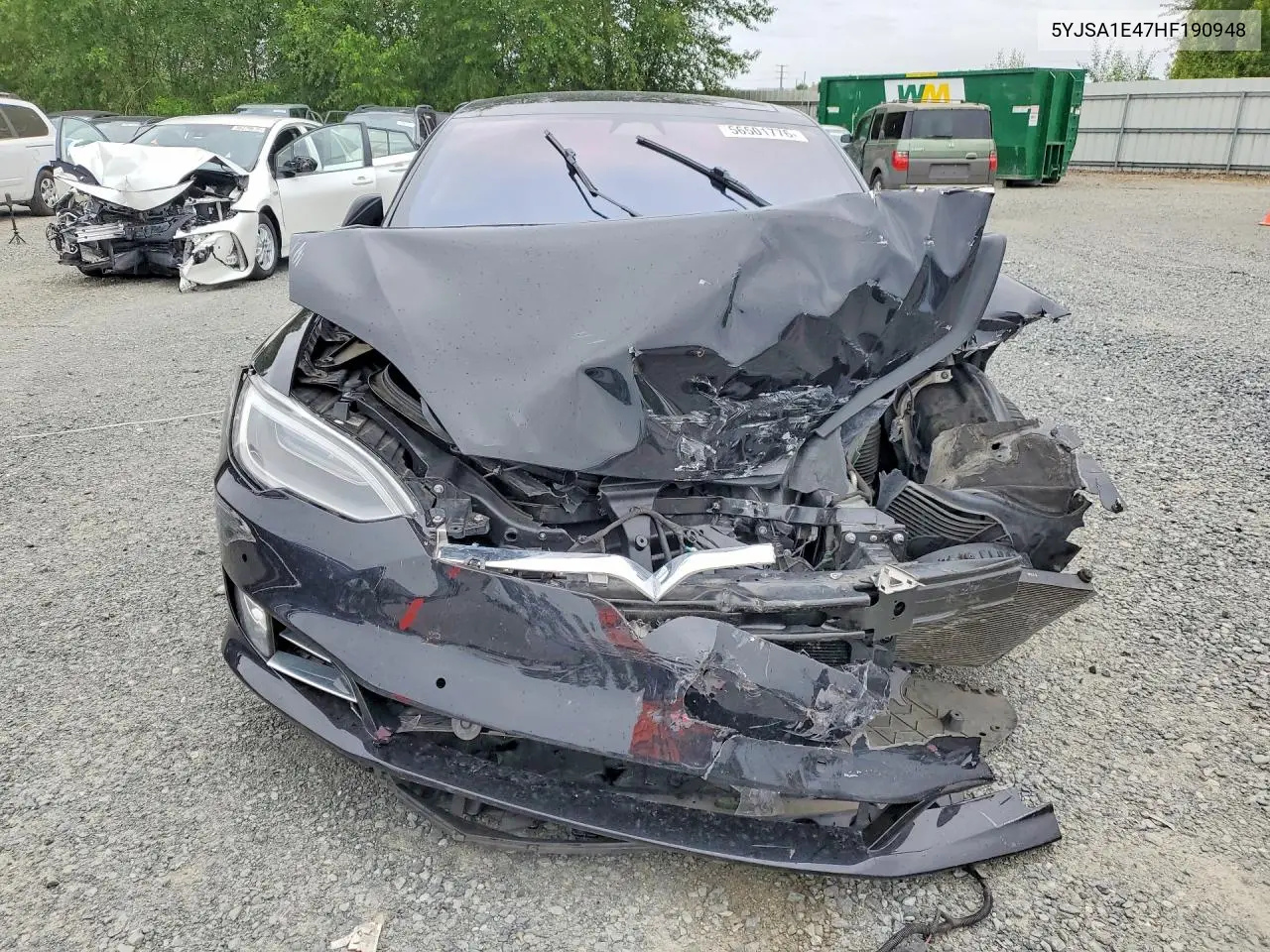 2017 Tesla Model S VIN: 5YJSA1E47HF190948 Lot: 56501776