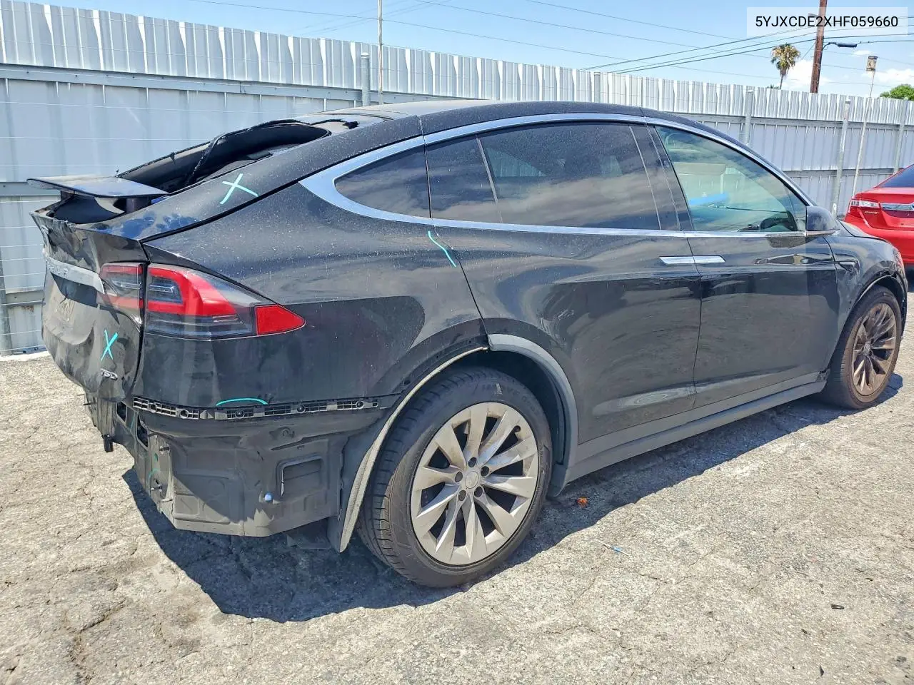 2017 Tesla Model X VIN: 5YJXCDE2XHF059660 Lot: 56587776