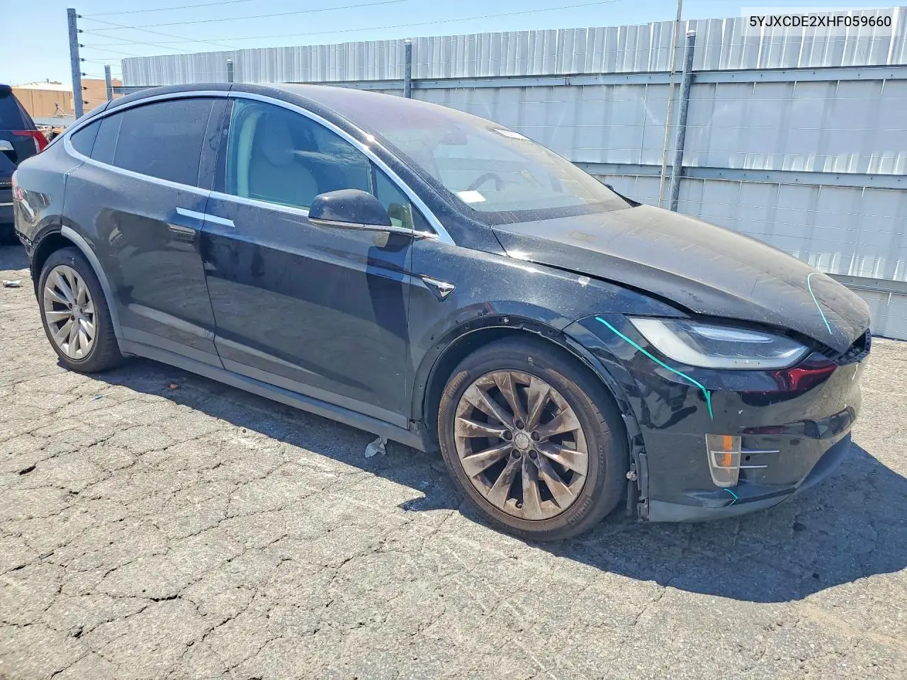 2017 Tesla Model X VIN: 5YJXCDE2XHF059660 Lot: 56587776