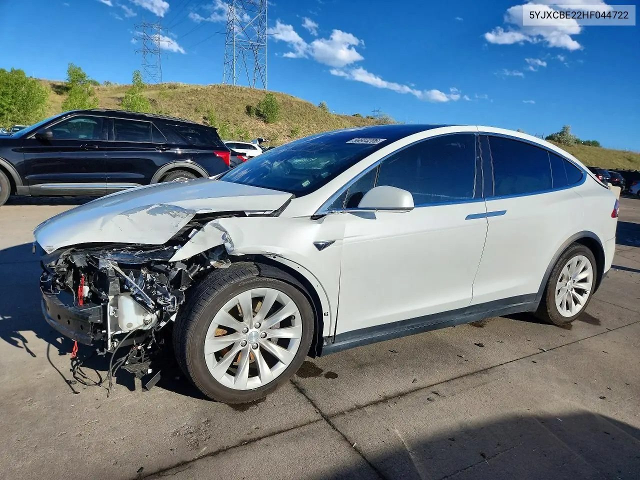 2017 Tesla Model X VIN: 5YJXCBE22HF044722 Lot: 56644206