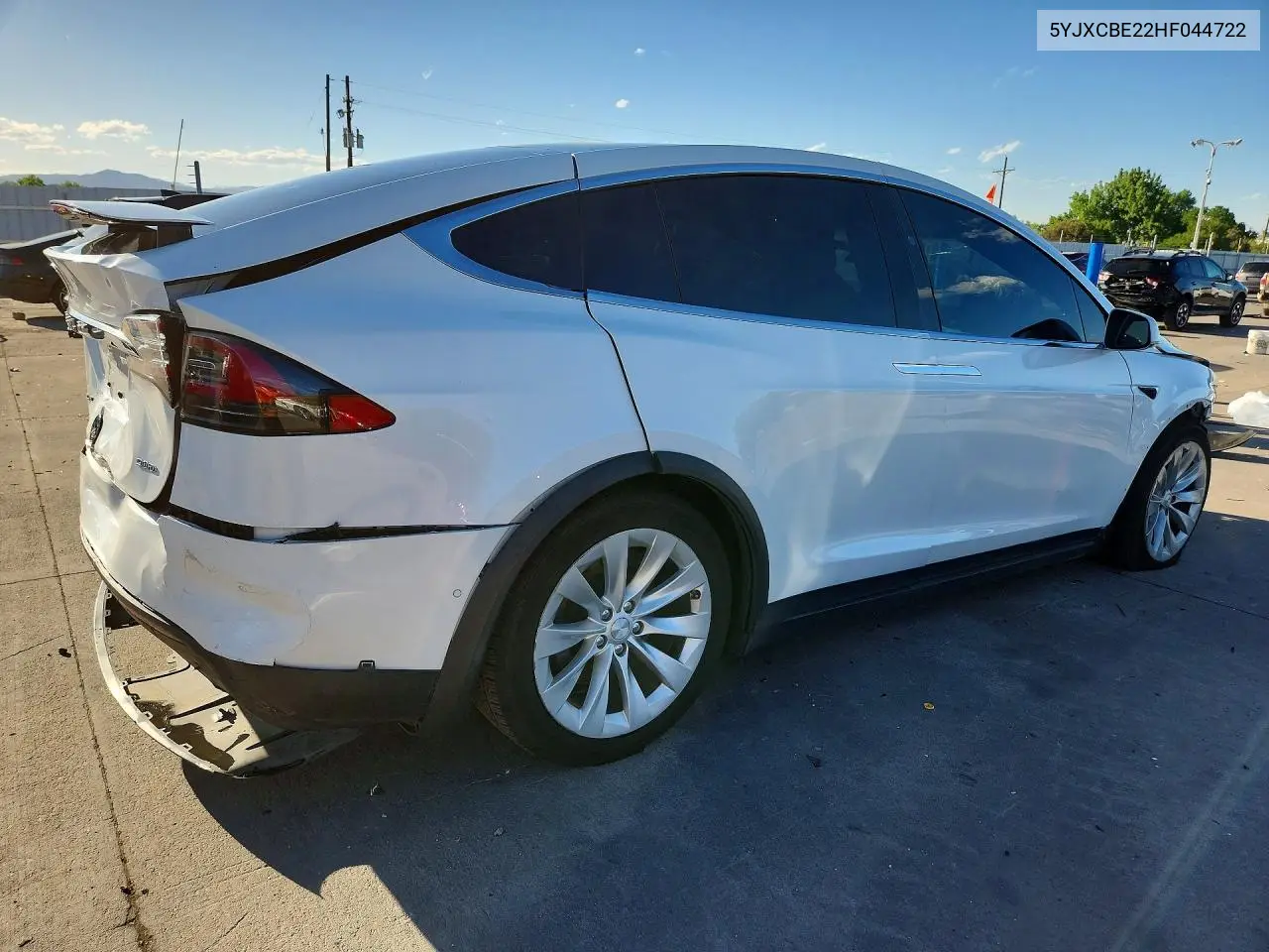 2017 Tesla Model X VIN: 5YJXCBE22HF044722 Lot: 56644206