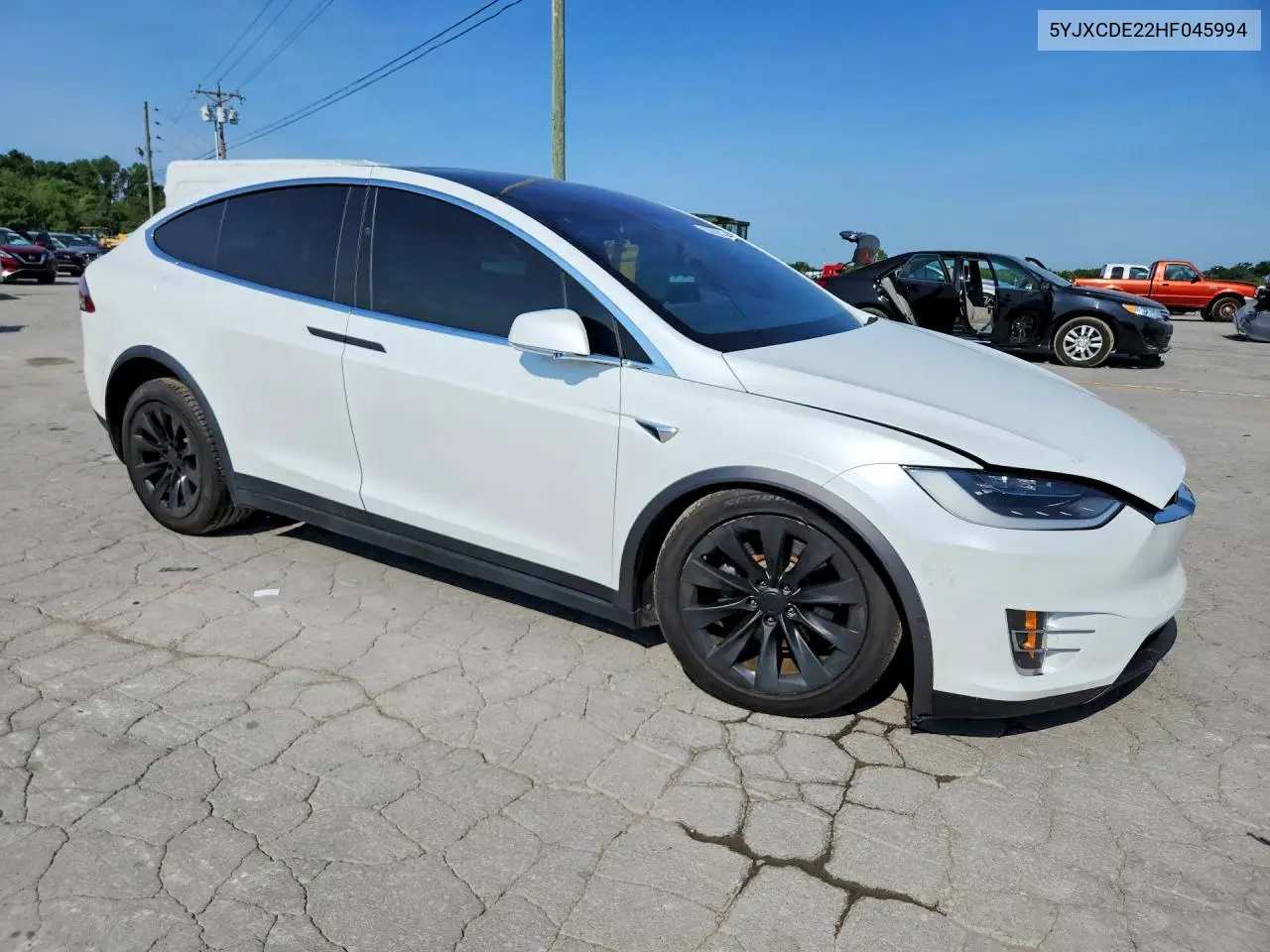 2017 Tesla Model X VIN: 5YJXCDE22HF045994 Lot: 57679416