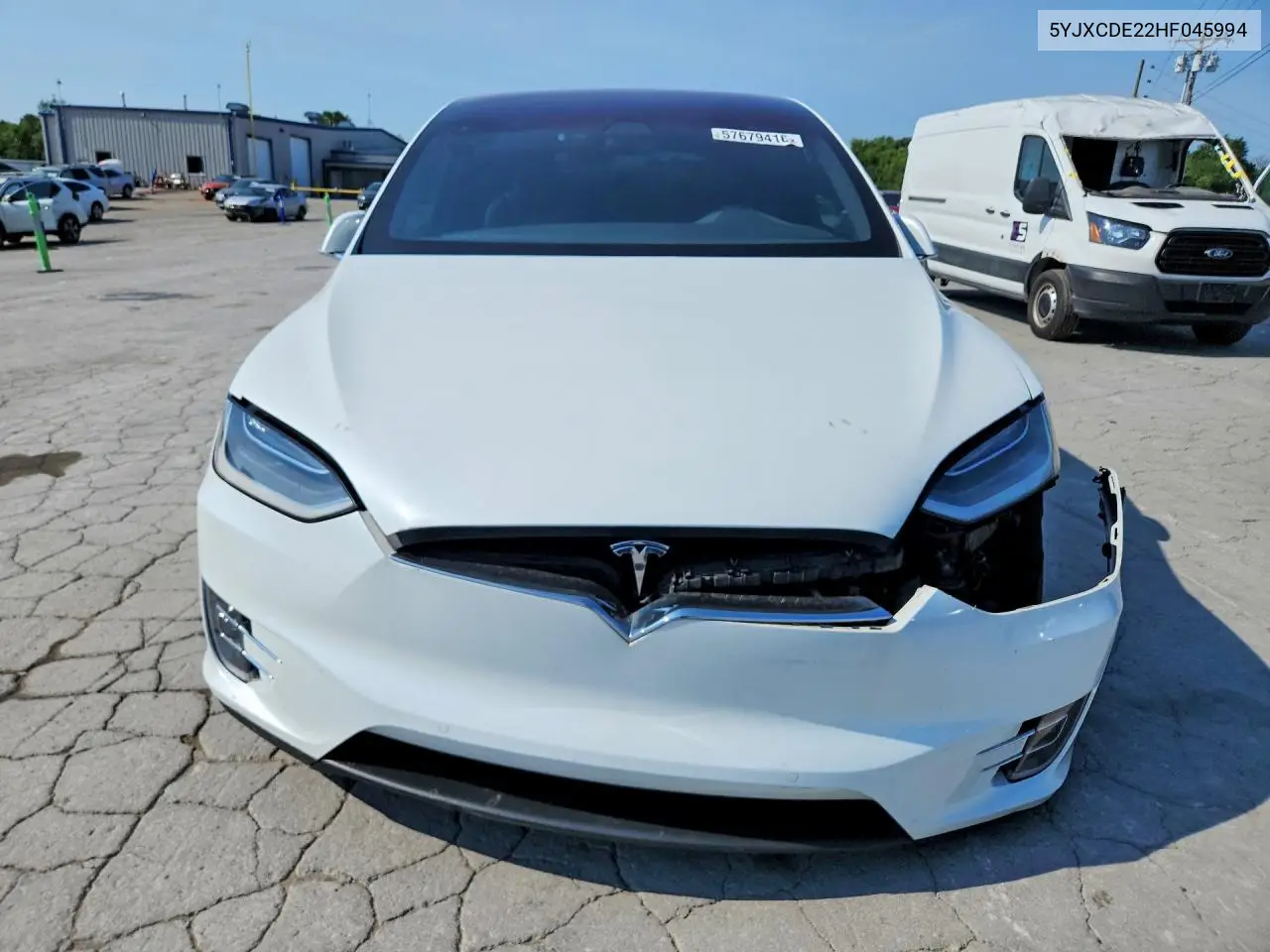2017 Tesla Model X VIN: 5YJXCDE22HF045994 Lot: 57679416