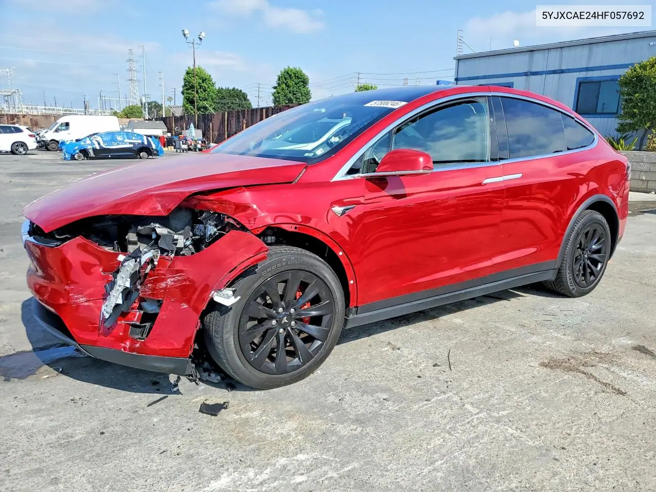 2017 Tesla Model X VIN: 5YJXCAE24HF057692 Lot: 57806246