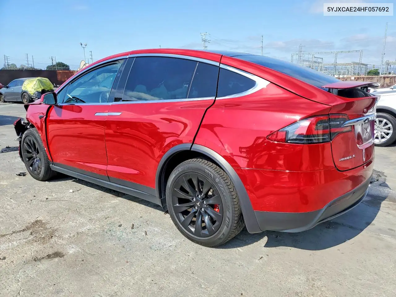 2017 Tesla Model X VIN: 5YJXCAE24HF057692 Lot: 57806246