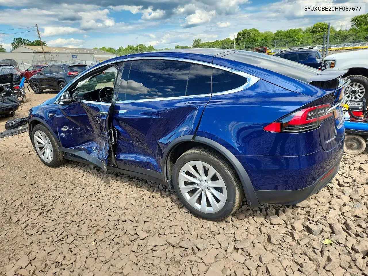 2017 Tesla Model X VIN: 5YJXCBE20HF057677 Lot: 58058466