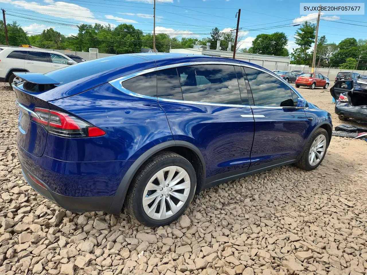 2017 Tesla Model X VIN: 5YJXCBE20HF057677 Lot: 58058466