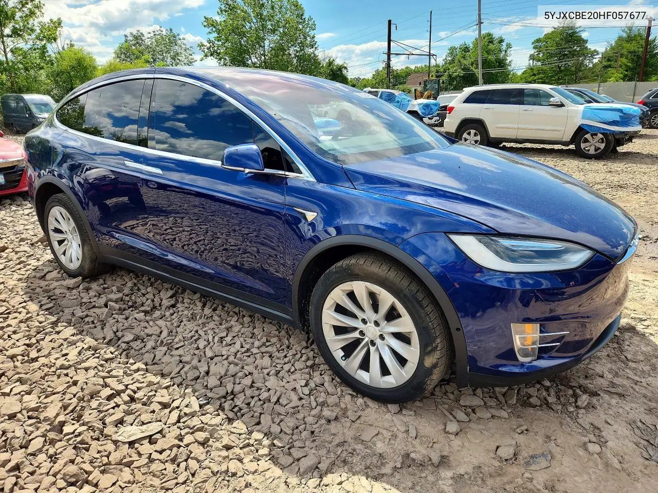 2017 Tesla Model X VIN: 5YJXCBE20HF057677 Lot: 58058466