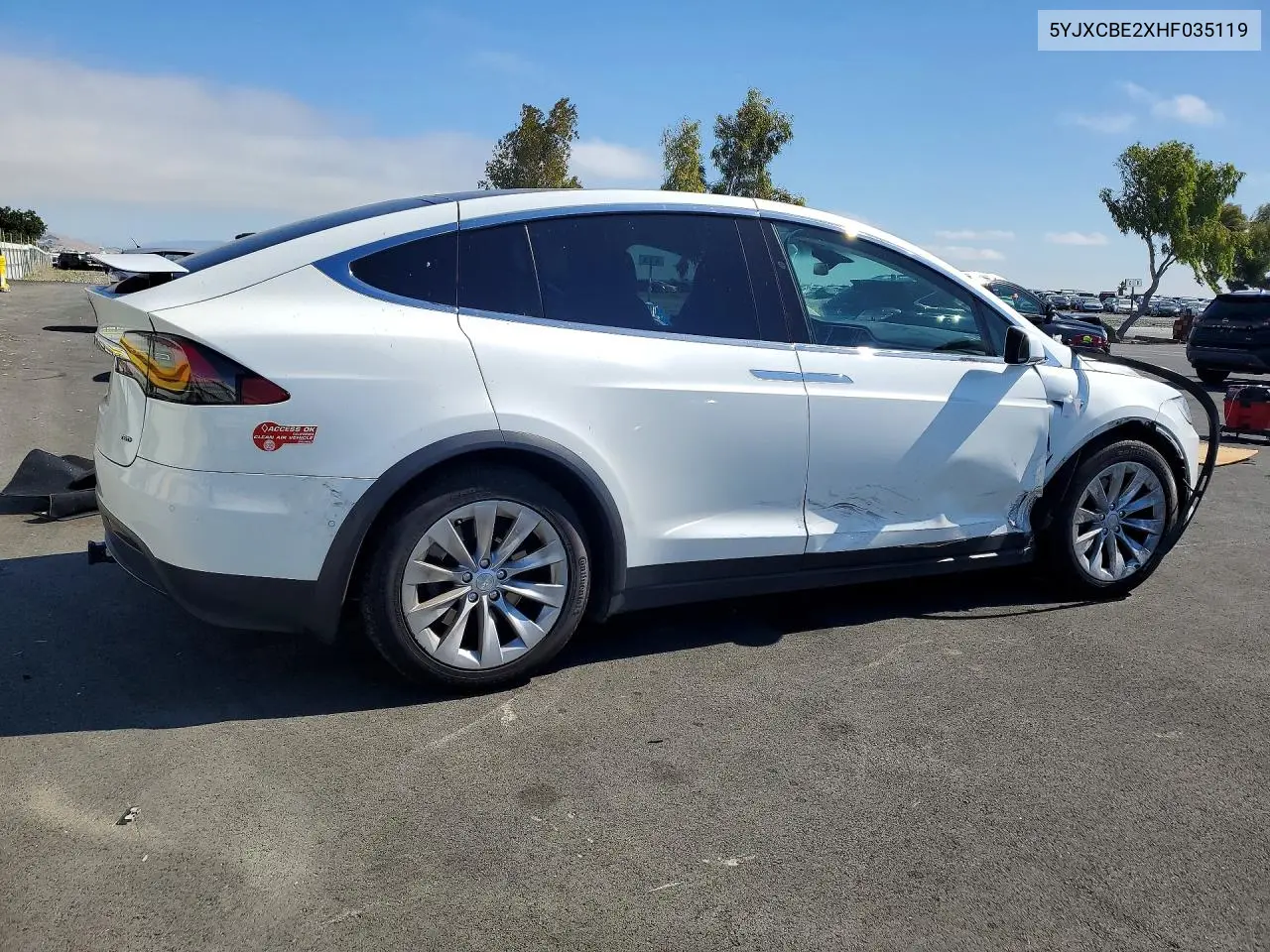 2017 Tesla Model X VIN: 5YJXCBE2XHF035119 Lot: 58469986