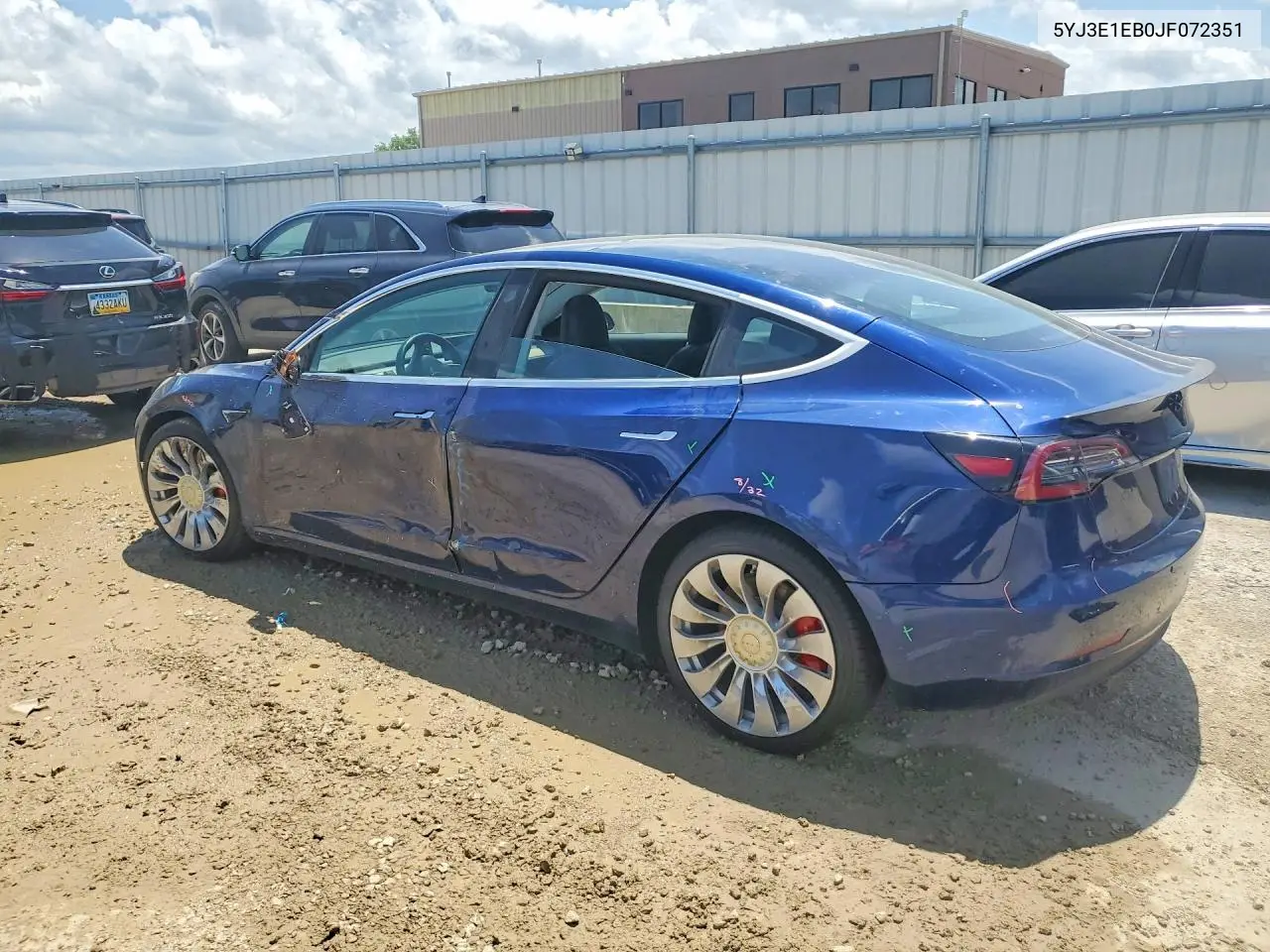 2018 Tesla Model 3 VIN: 5YJ3E1EB0JF072351 Lot: 55751796