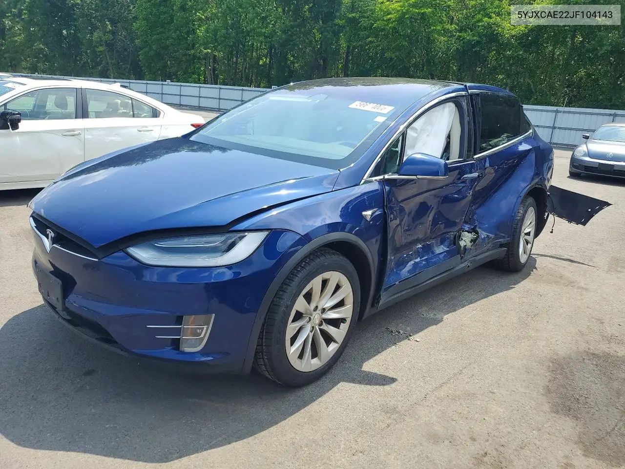 2018 Tesla Model X VIN: 5YJXCAE22JF104143 Lot: 56614006