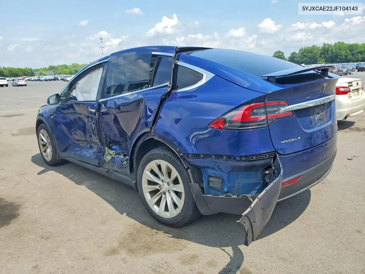 2018 Tesla Model X VIN: 5YJXCAE22JF104143 Lot: 56614006