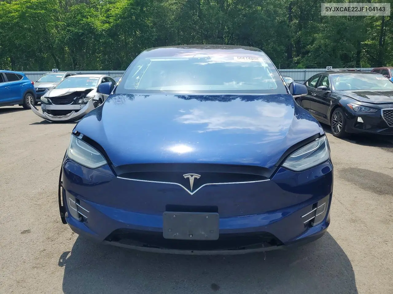 2018 Tesla Model X VIN: 5YJXCAE22JF104143 Lot: 56614006