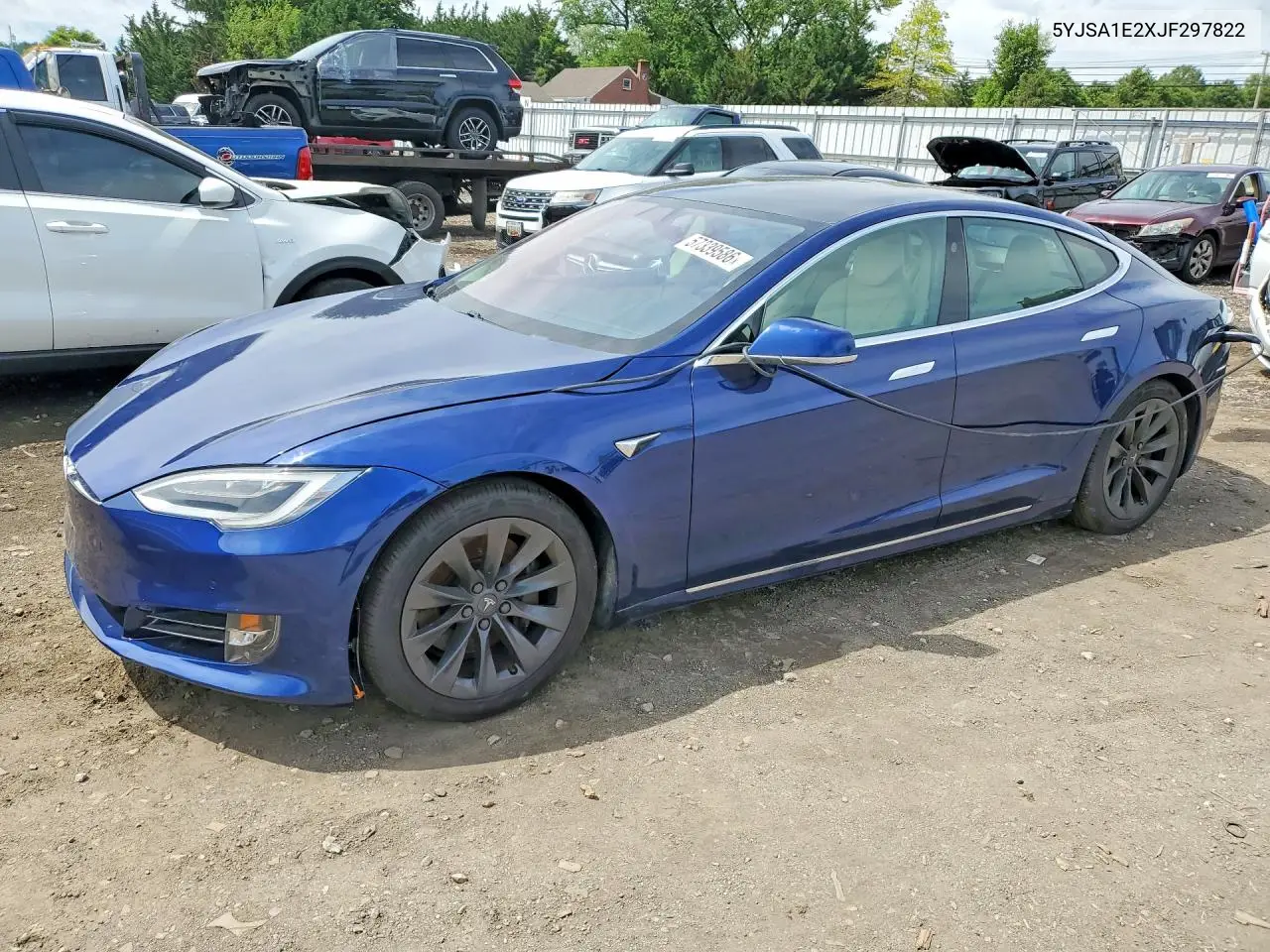 2018 Tesla Model S VIN: 5YJSA1E2XJF297822 Lot: 57339586