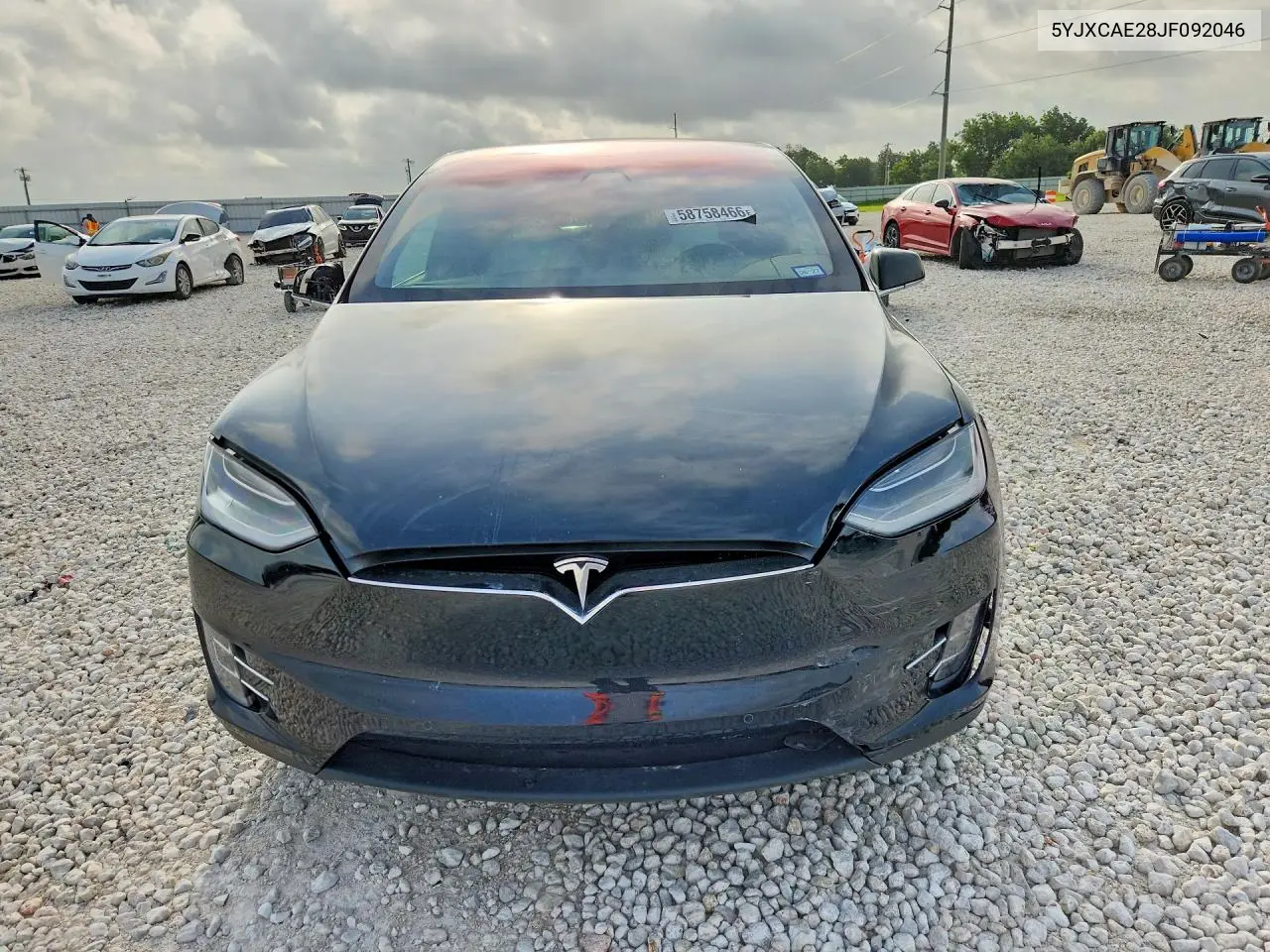 2018 Tesla Model X VIN: 5YJXCAE28JF092046 Lot: 58758466
