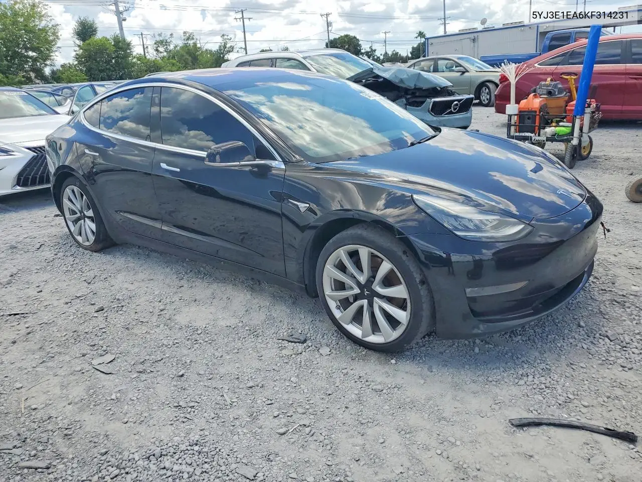 2019 Tesla Model 3 VIN: 5YJ3E1EA6KF314231 Lot: 54013466
