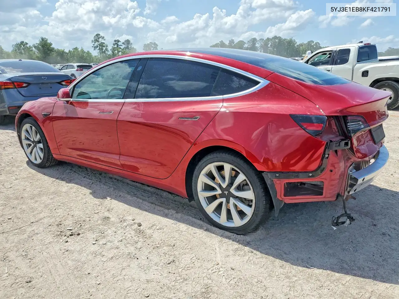 2019 Tesla 3 VIN: 5YJ3E1EB8KF421791 Lot: 56051816