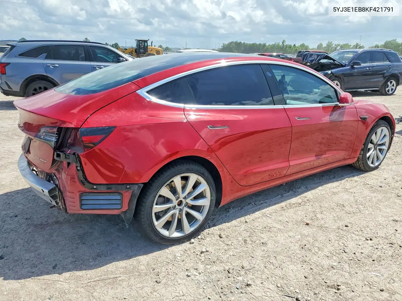 2019 Tesla 3 VIN: 5YJ3E1EB8KF421791 Lot: 56051816