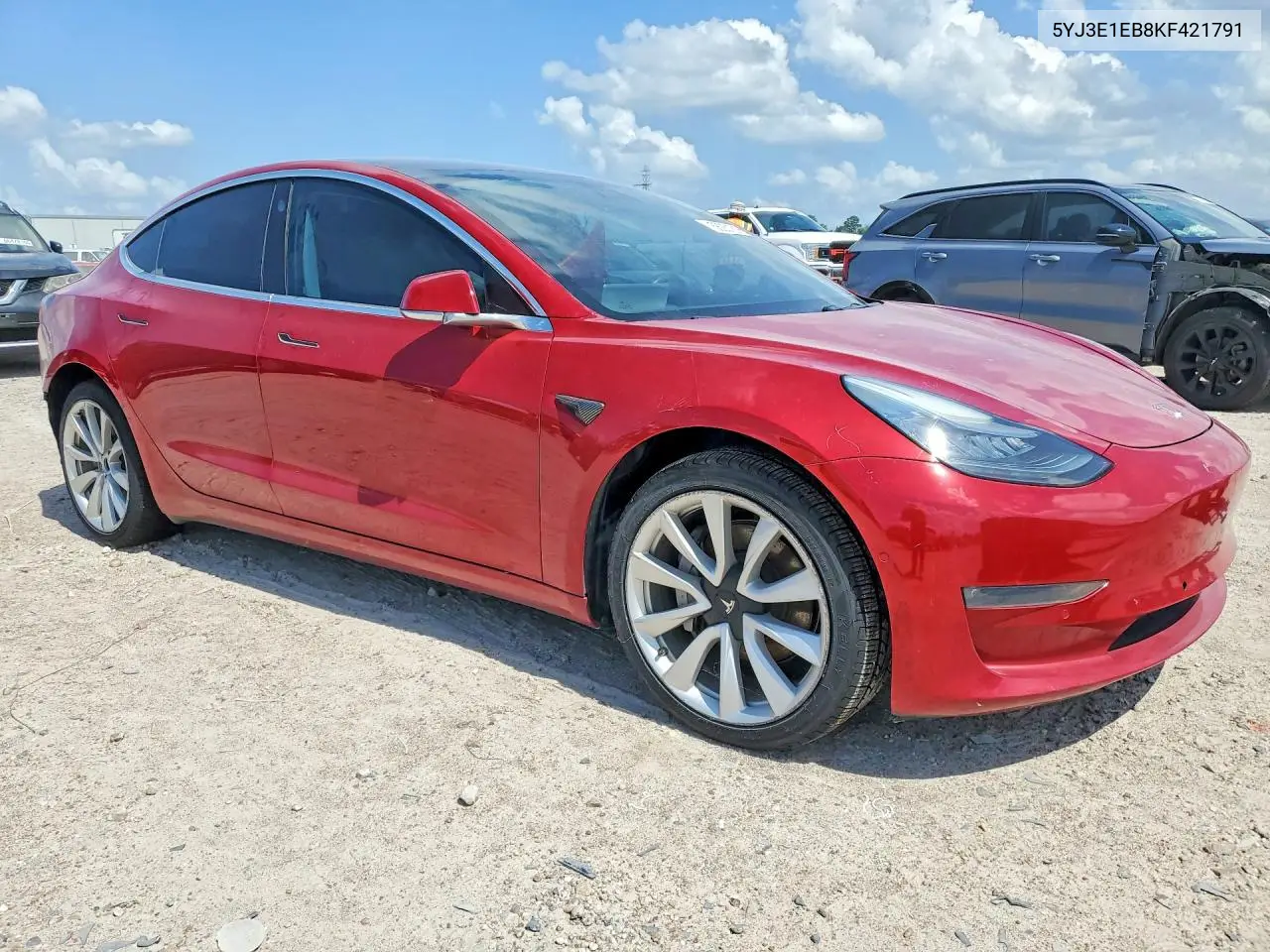 2019 Tesla 3 VIN: 5YJ3E1EB8KF421791 Lot: 56051816