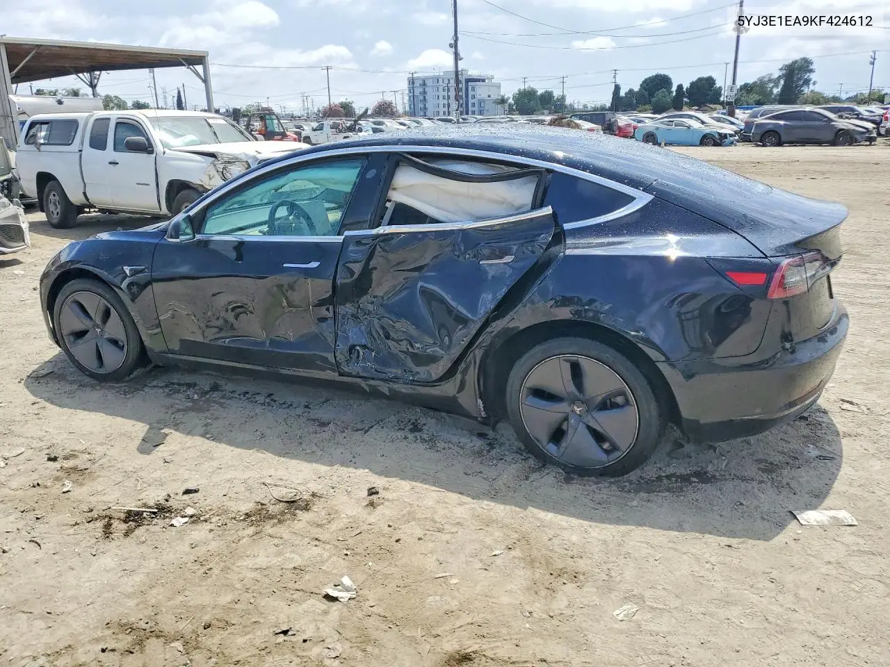 2019 Tesla Model 3 VIN: 5YJ3E1EA9KF424612 Lot: 57885376