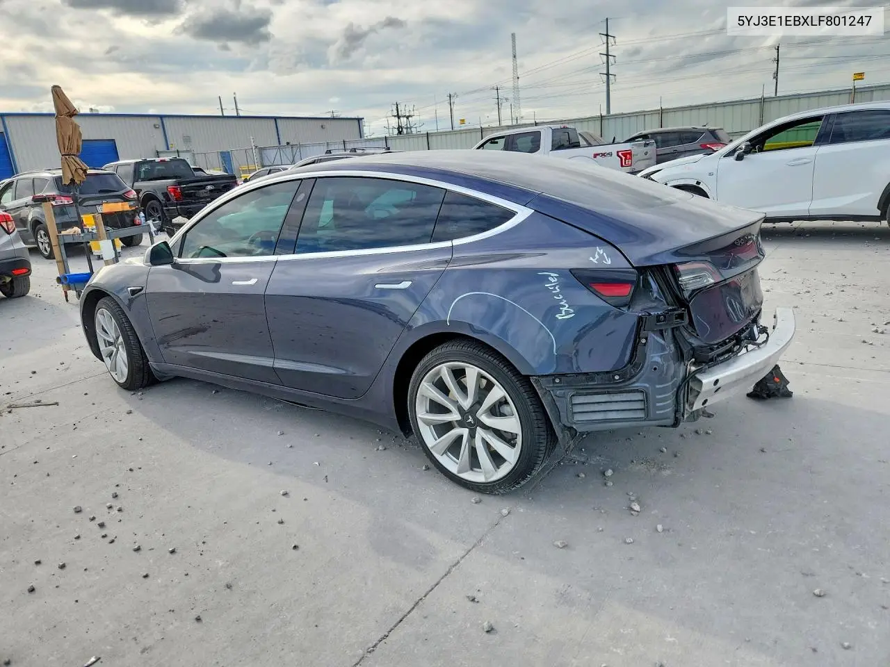 2020 Tesla Model 3 VIN: 5YJ3E1EBXLF801247 Lot: 56748606