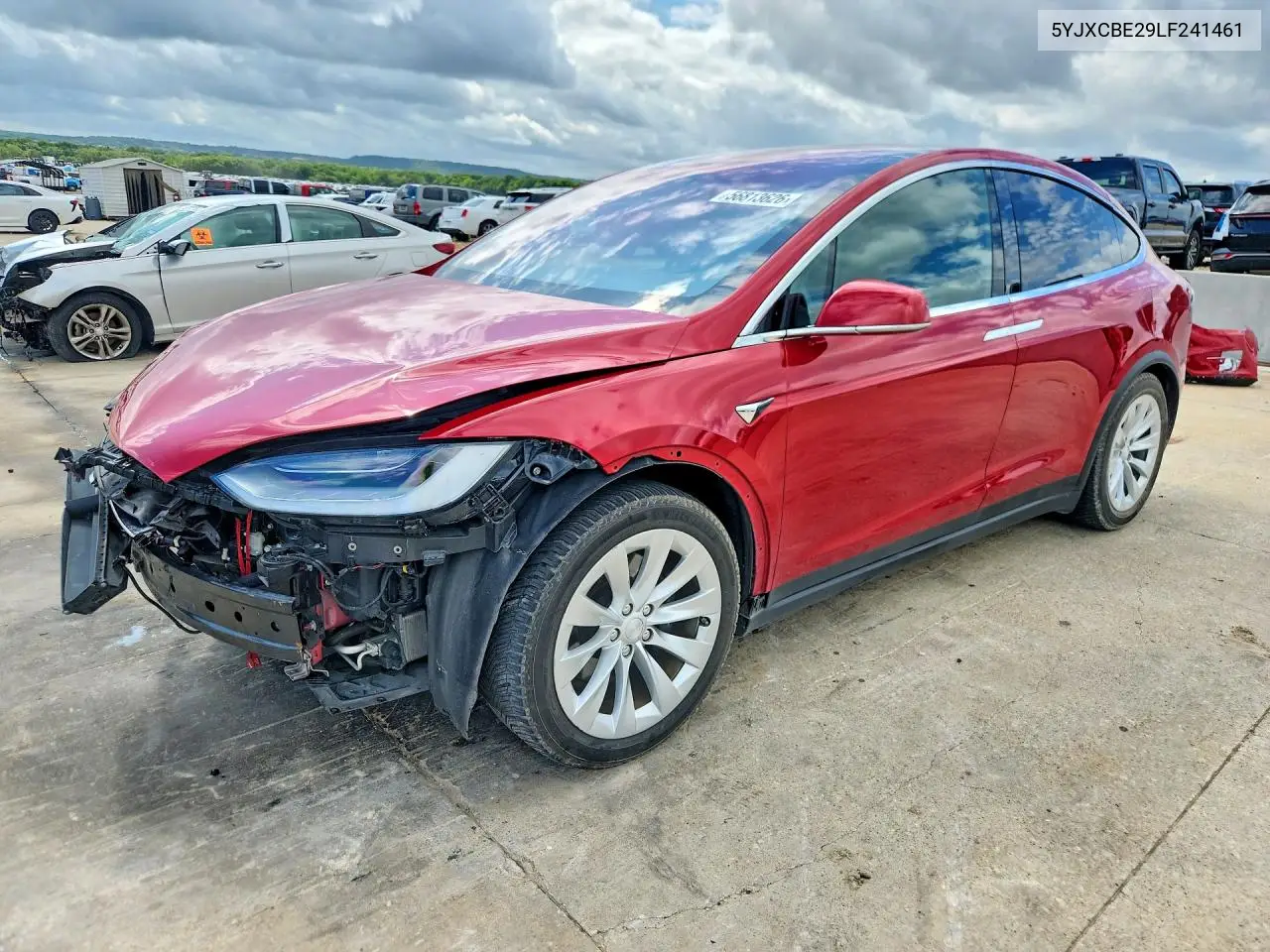 2020 Tesla Model X VIN: 5YJXCBE29LF241461 Lot: 56813626