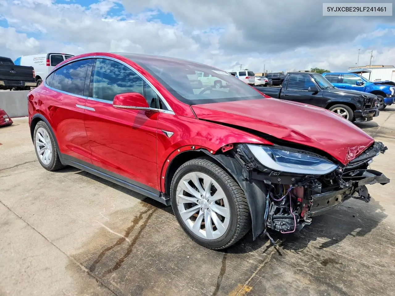 2020 Tesla Model X VIN: 5YJXCBE29LF241461 Lot: 56813626