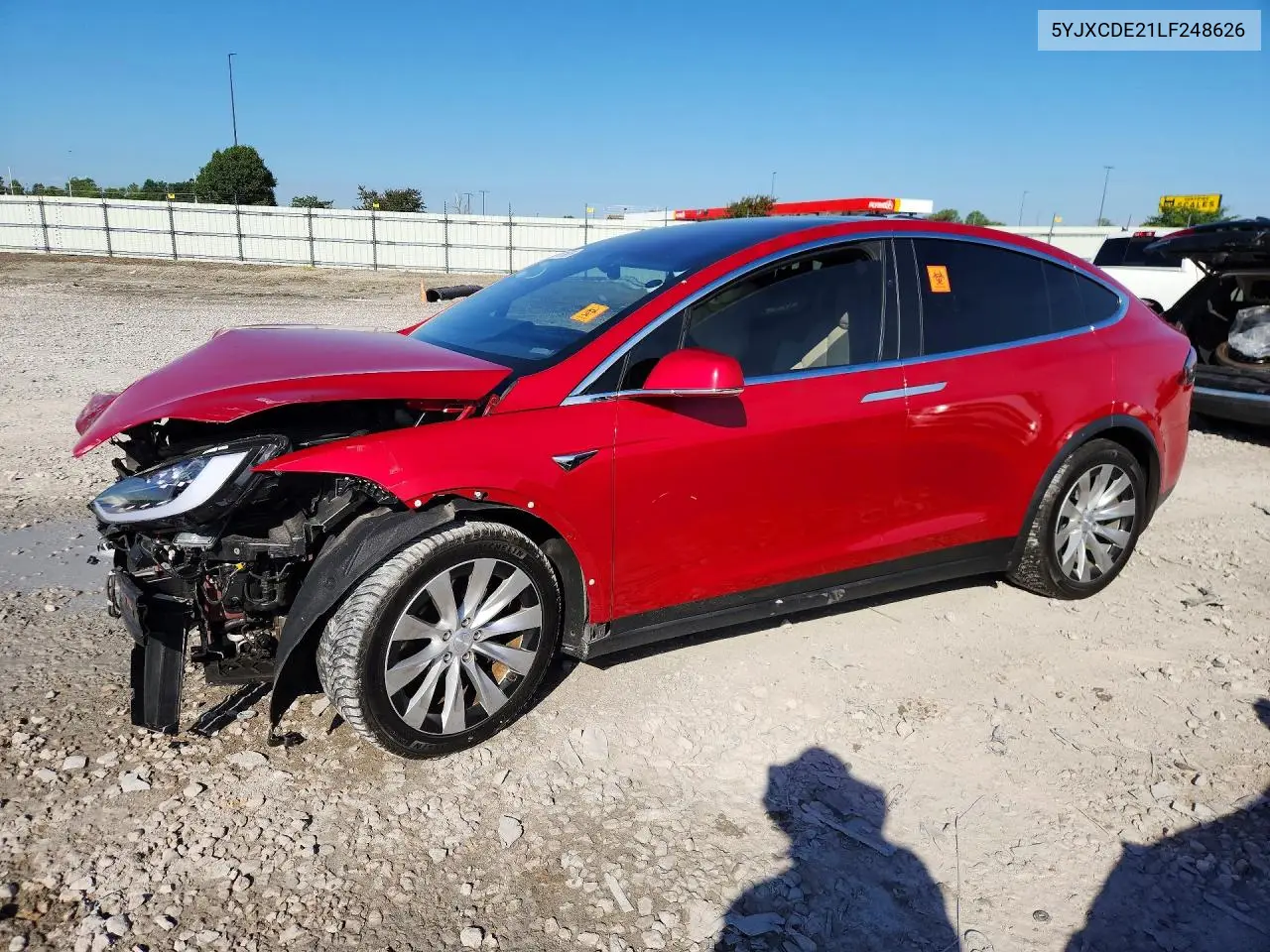 2020 Tesla Model X VIN: 5YJXCDE21LF248626 Lot: 57519876
