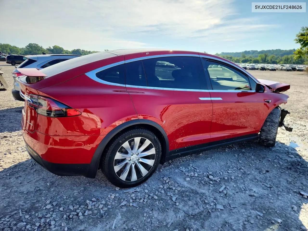 2020 Tesla Model X VIN: 5YJXCDE21LF248626 Lot: 57519876