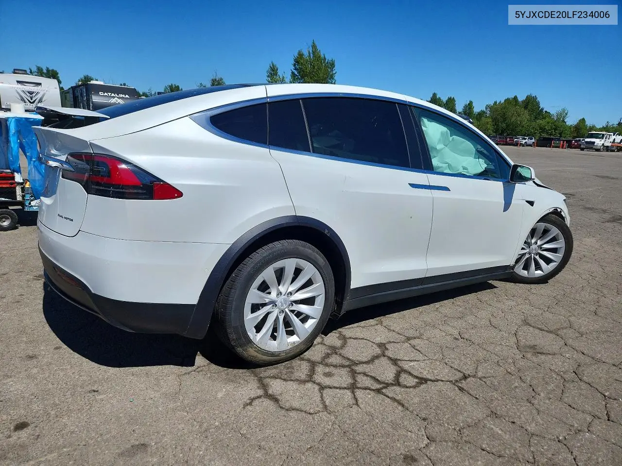2020 Tesla Model X VIN: 5YJXCDE20LF234006 Lot: 57691116