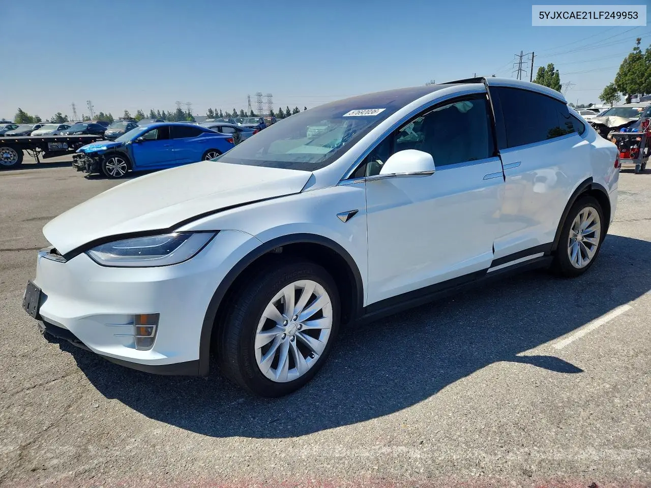 2020 Tesla Model X VIN: 5YJXCAE21LF249953 Lot: 57692036
