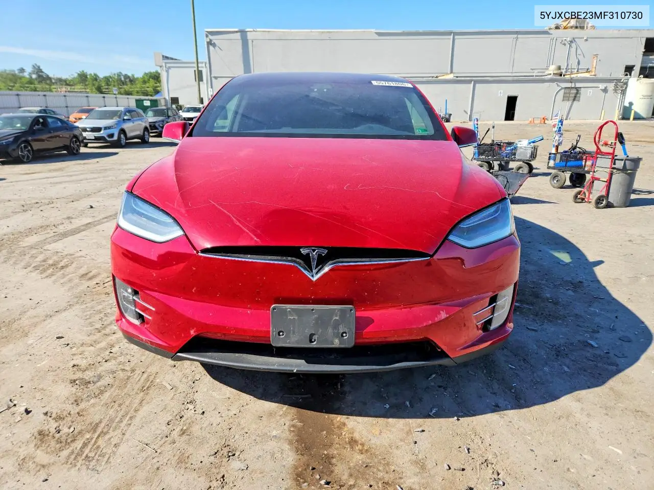 2021 Tesla Model X VIN: 5YJXCBE23MF310730 Lot: 55761806