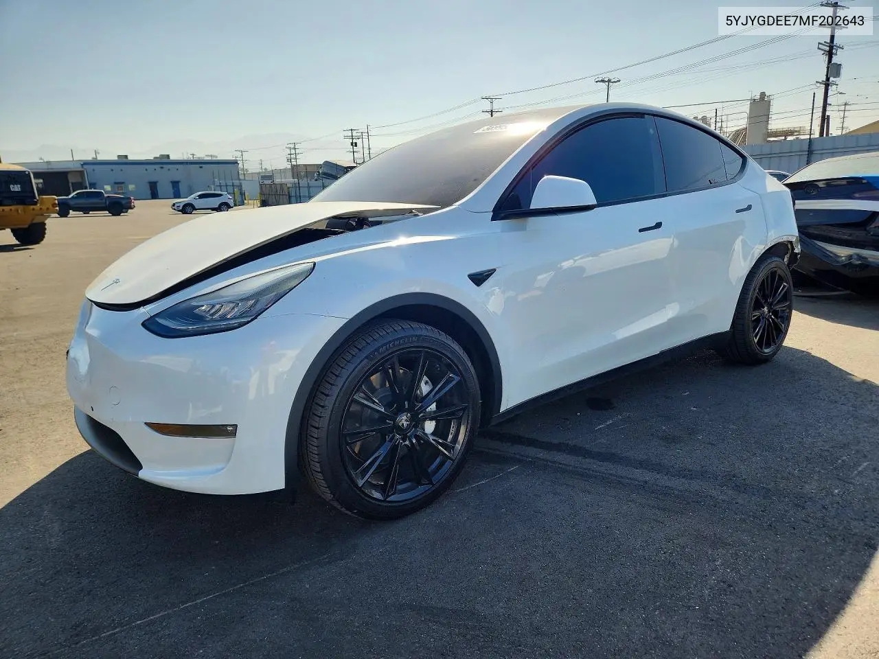 2021 Tesla Model Y VIN: 5YJYGDEE7MF202643 Lot: 56995346