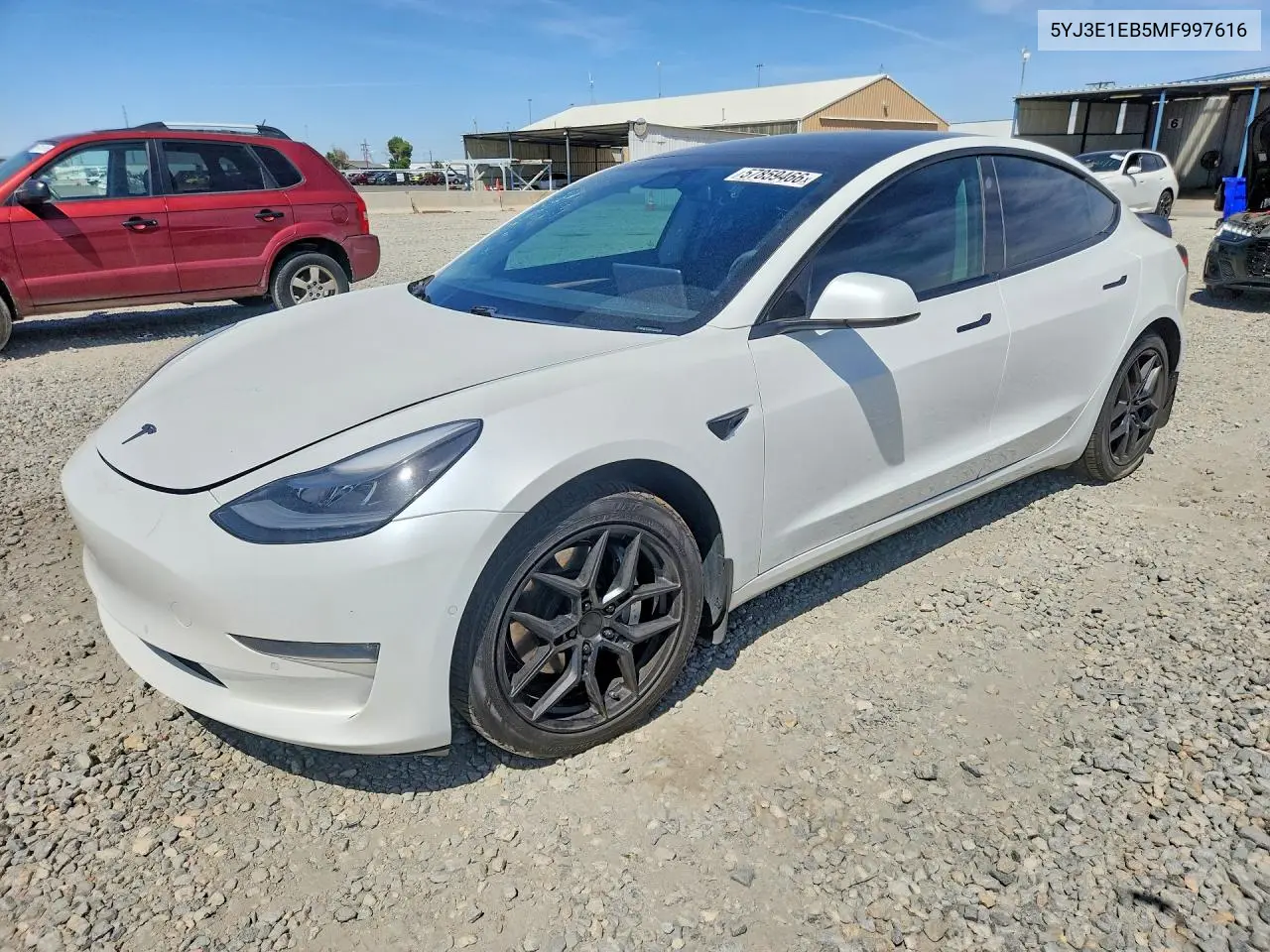 2021 Tesla Model 3 VIN: 5YJ3E1EB5MF997616 Lot: 57859466