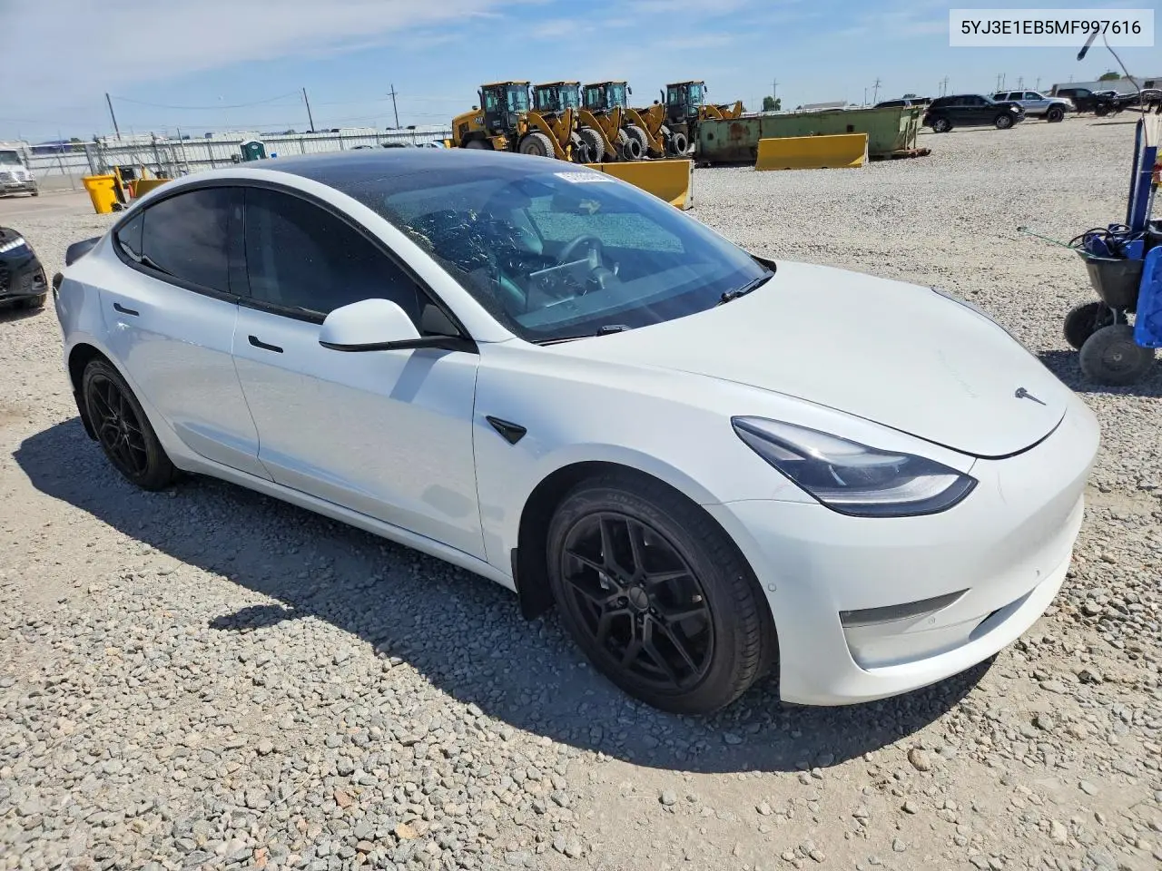 2021 Tesla Model 3 VIN: 5YJ3E1EB5MF997616 Lot: 57859466