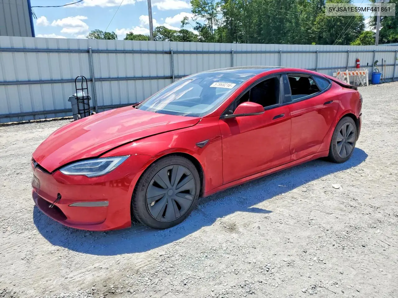 2021 Tesla Model S VIN: 5YJSA1E59MF441861 Lot: 57868216